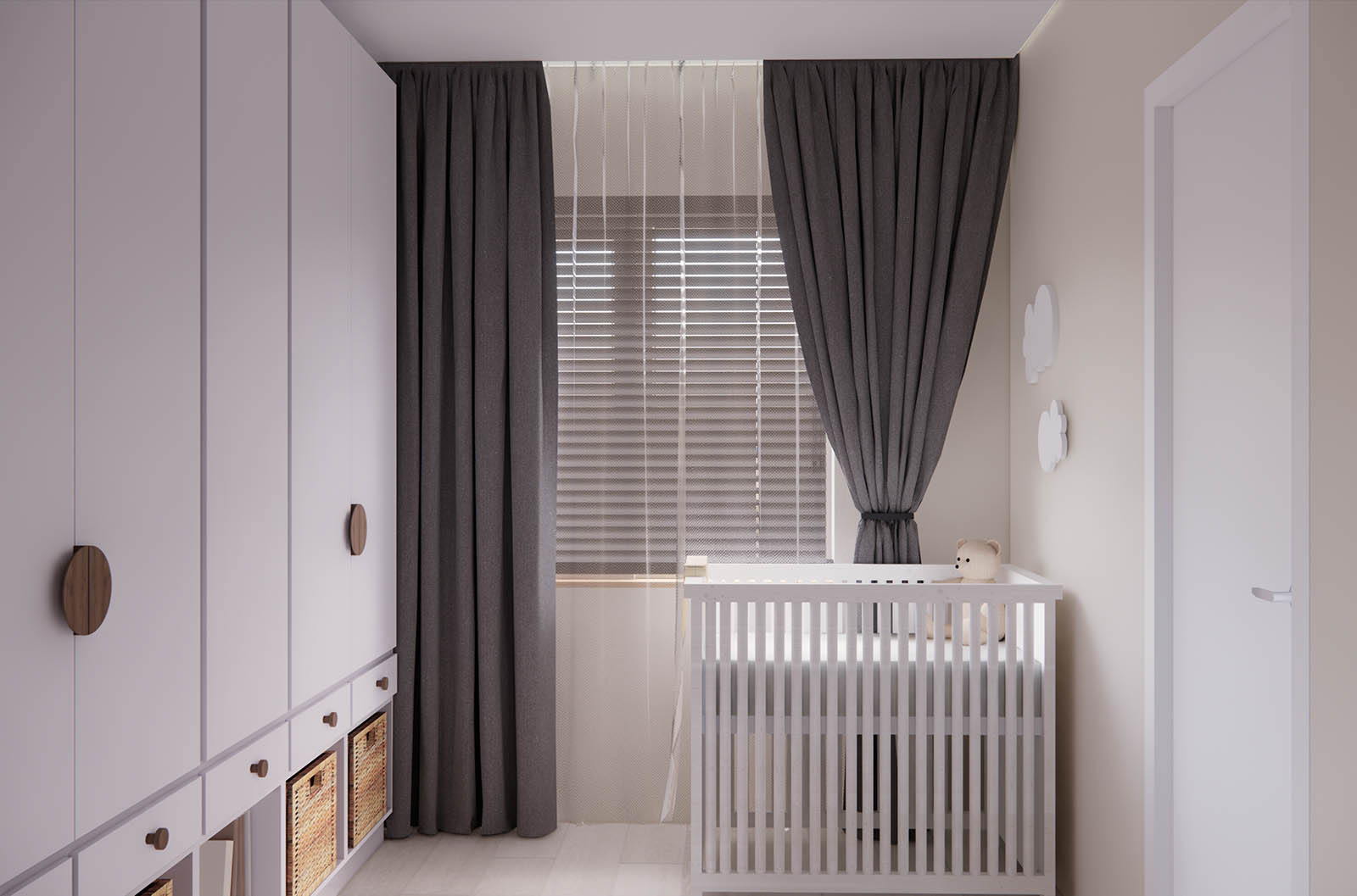 Modern living room layout styled by interior designers