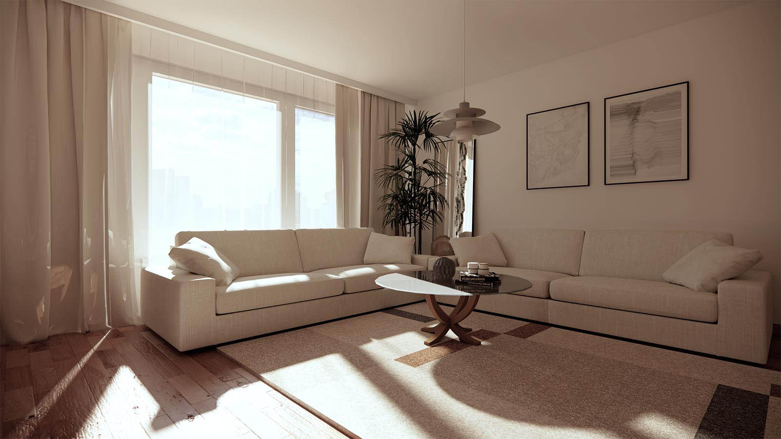Small apartment transformed by professional interior designers